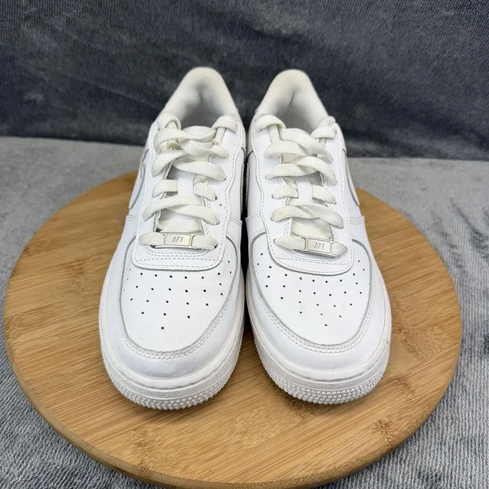 Nike Air Force 1 Low Shoes Boys Size 7Y White Leather Casual Sneakers DH2920-111